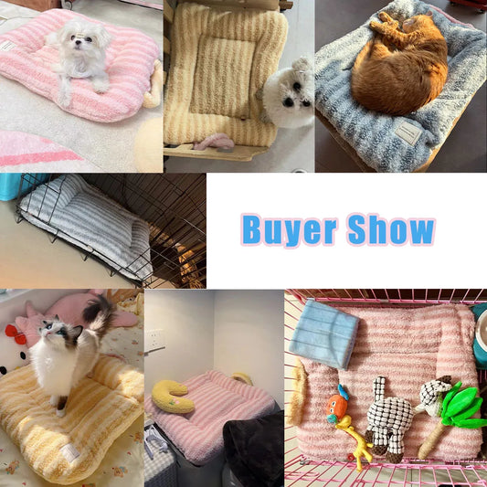 Soft Plush Oval Cat & Dog Bed Pad