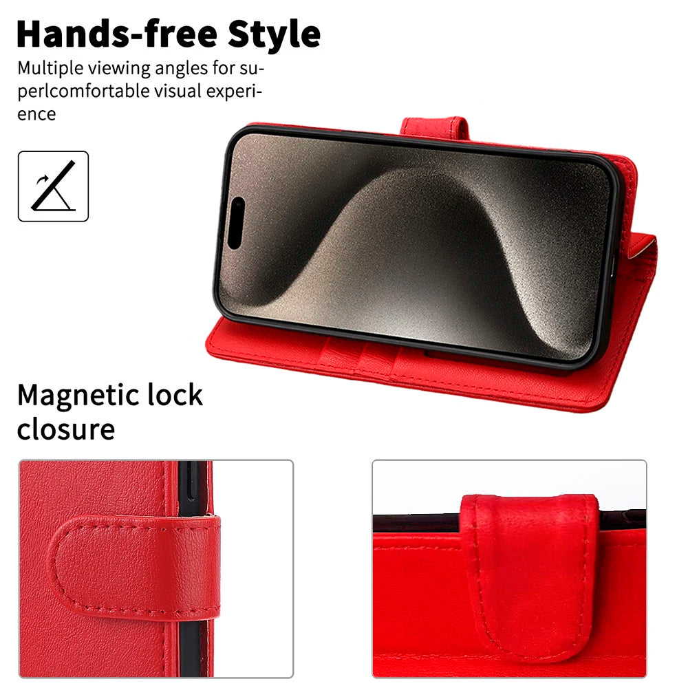 Leather Magnetic Phone Case For Xiaomi Redmi