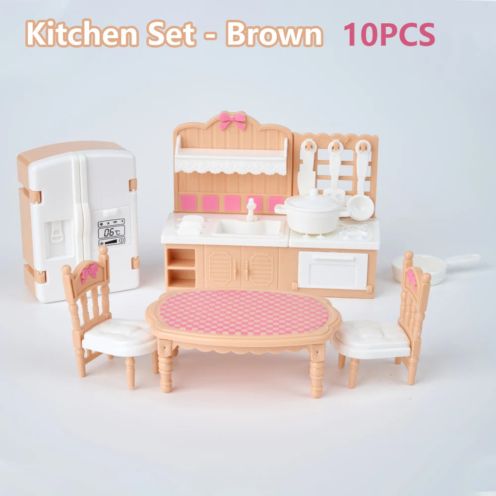 24Pcs Style Brown Miniature Dollhouse