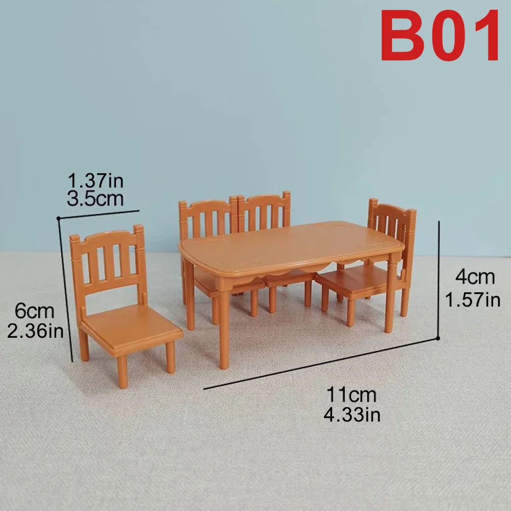 Dollhouse Miniature Furniture Toys Set