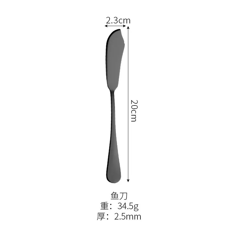 Black Stainless Steel Cutlery Set