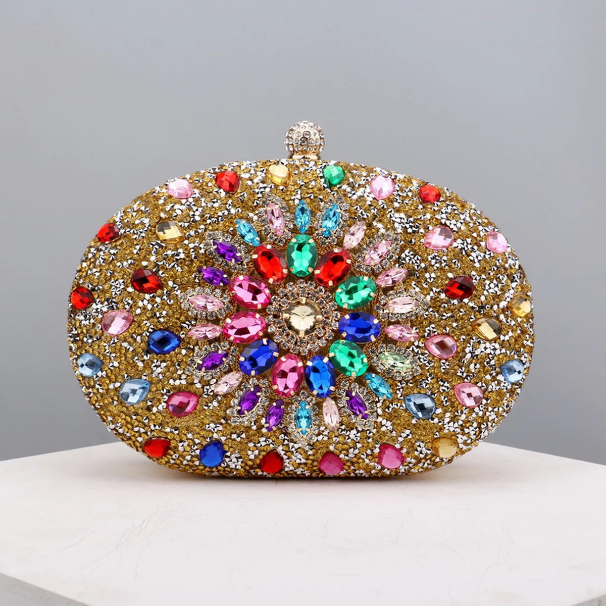 Flower Rhinestones Evening Bag
