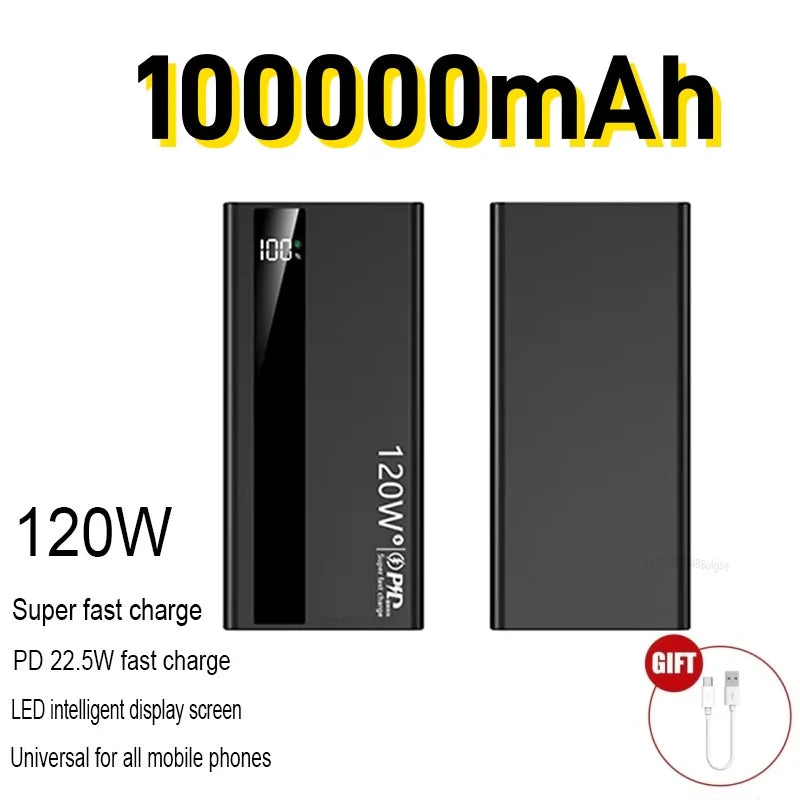 120W Fast Charging Portable Power Bank