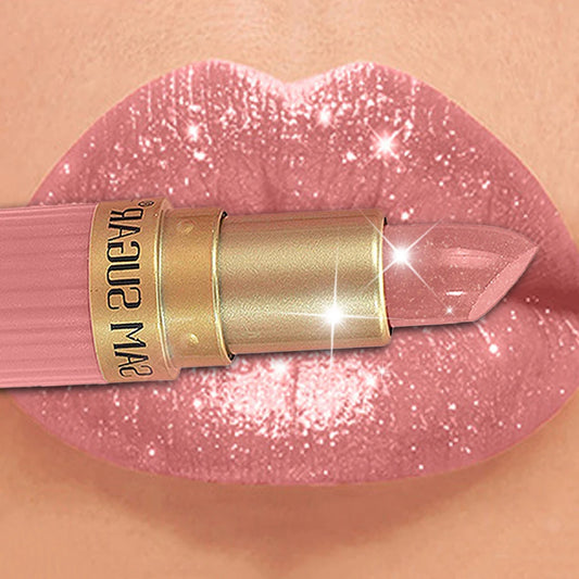 Pink Glitter Velvet Metallic Lipstick