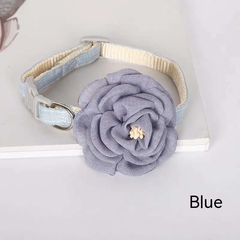 Cute Camellia Flower Cat Collar