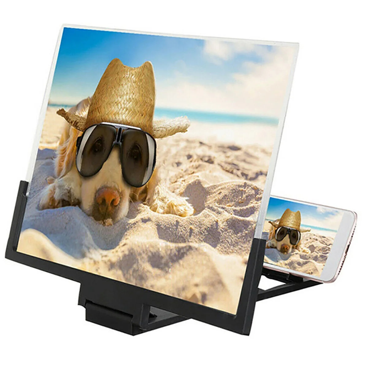 14 inch 3D Portable Screen Magnifier Glass Stand