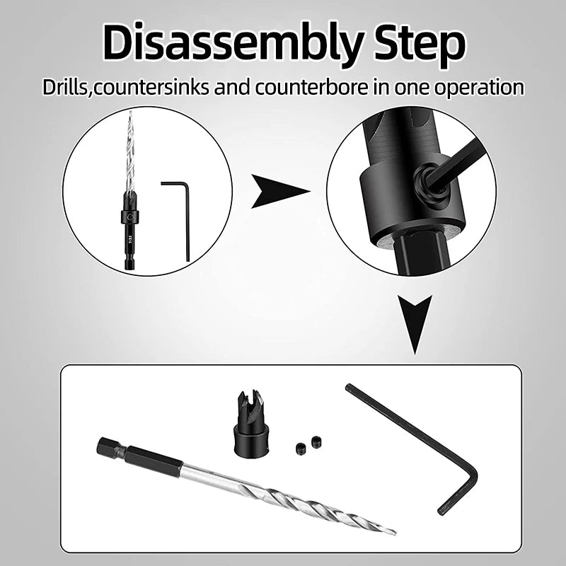 High Speed Steel Hex Shank Taper Drill Counter