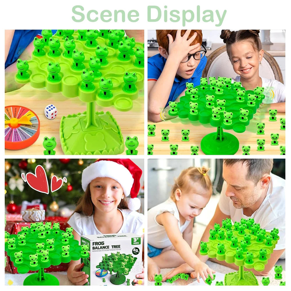 Frog Balance Tree Children Montessori Math Toy