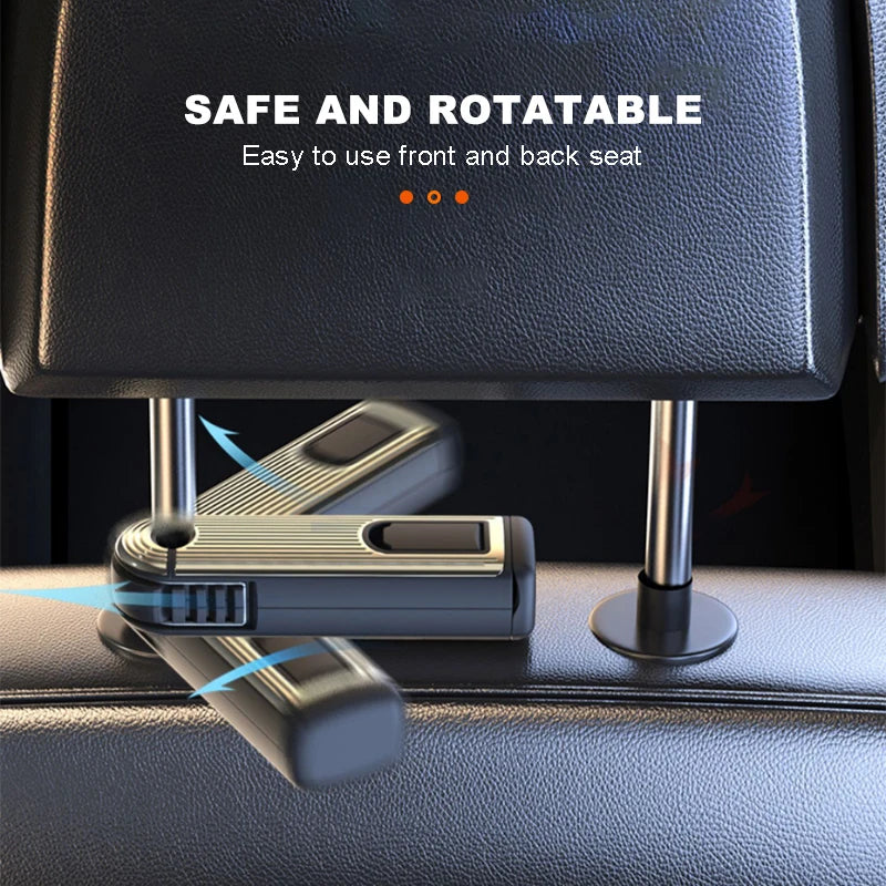 SEAMETAL 2 in 1 Car Seat Back Hook with Phone Holder