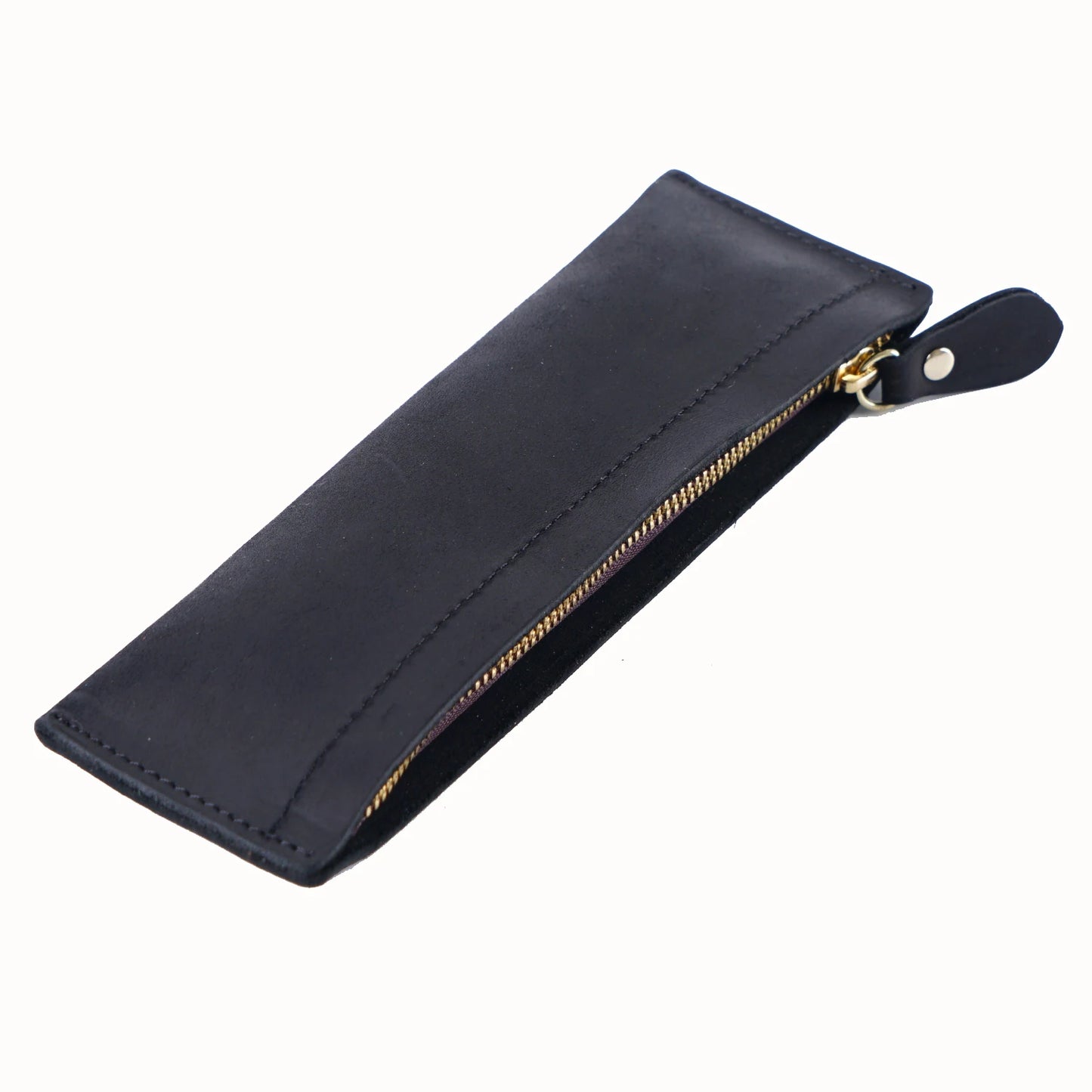 Genuine Leather Handmade Zipper Pencil Case