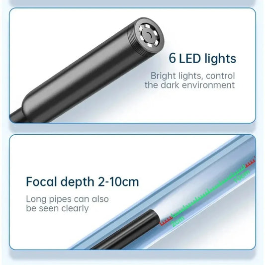 USB-C Endoscope Inspection Camera with 6 LED Lights