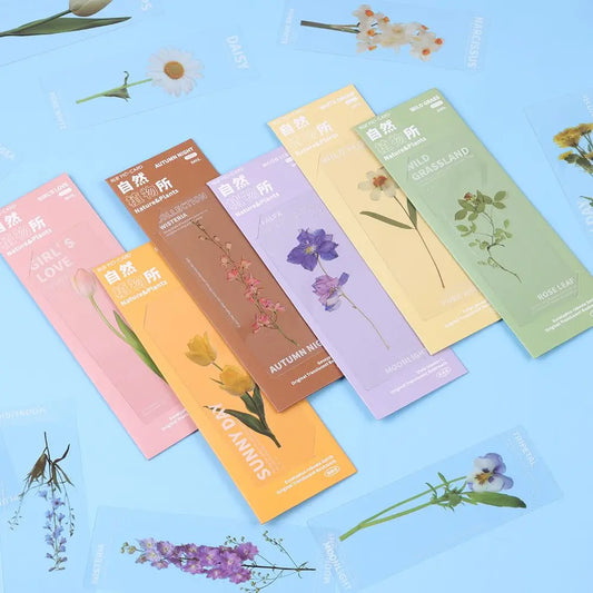 Translucent Flower Bookmark Set