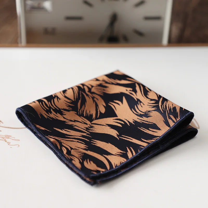 Classic Geometric Polyester Pocket Square for Suits & Blazers