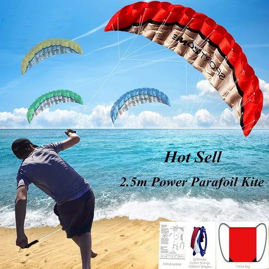 2.5m Dual Line 4 Colors Parafoil Kite Parachute