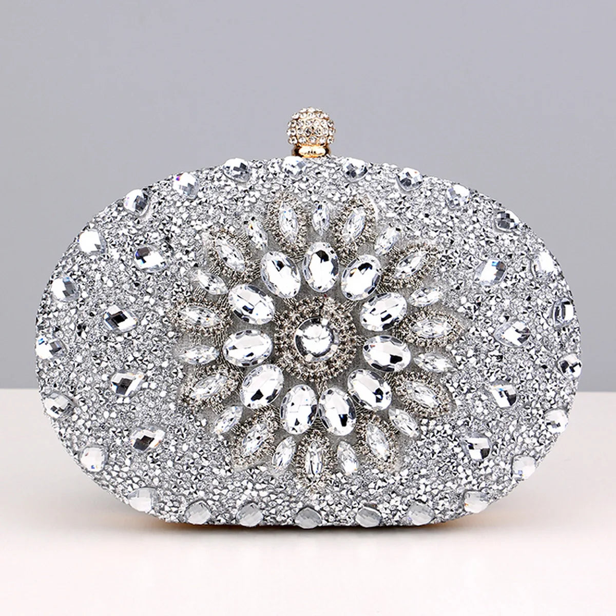 Flower Rhinestones Evening Bag