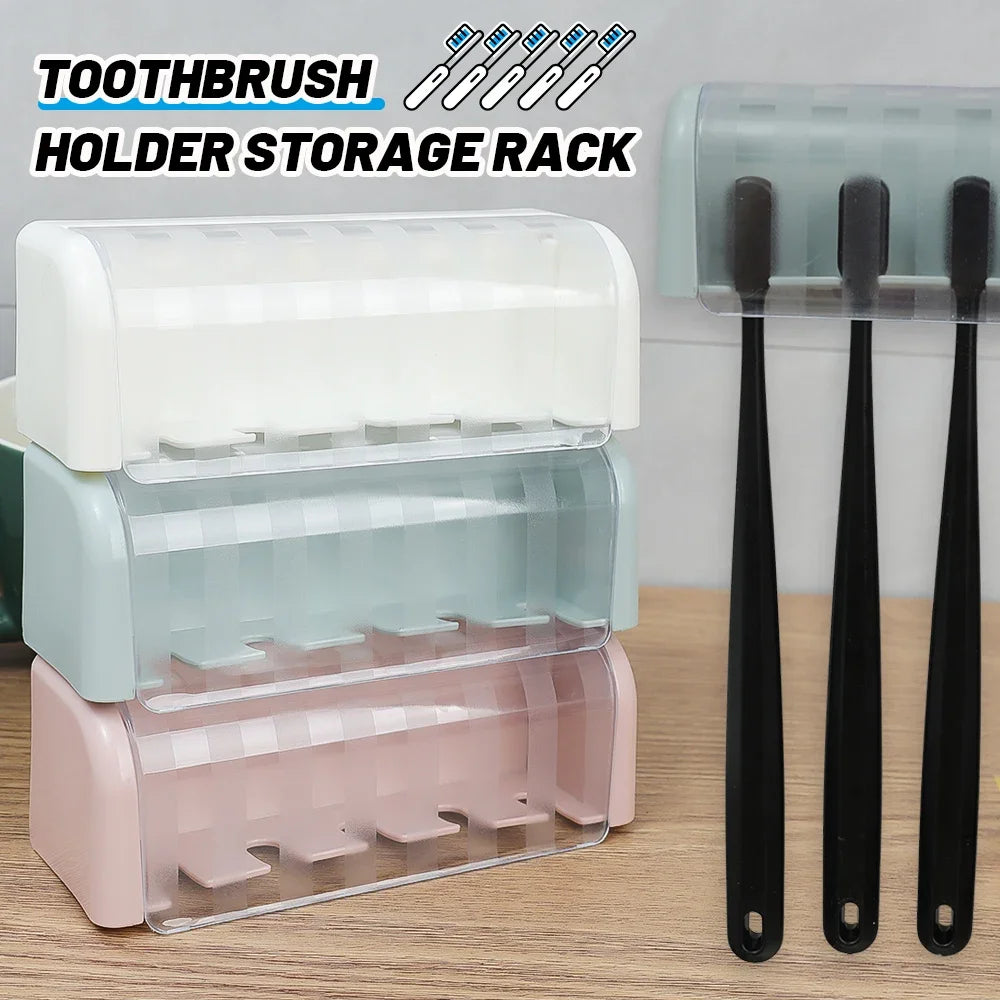 Bathroom Wallmount Toothbrush Holder with Cover