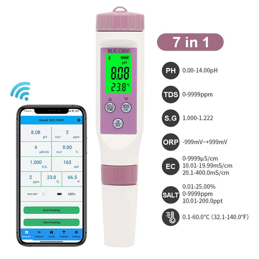 Bluetooth 7 in 1 Multifunctional Temperature Meter Pen