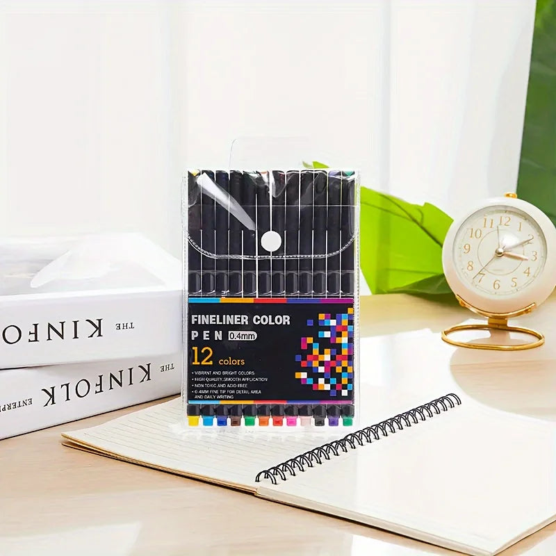 12-100Pcs Colorful Line Drawing Pen Set
