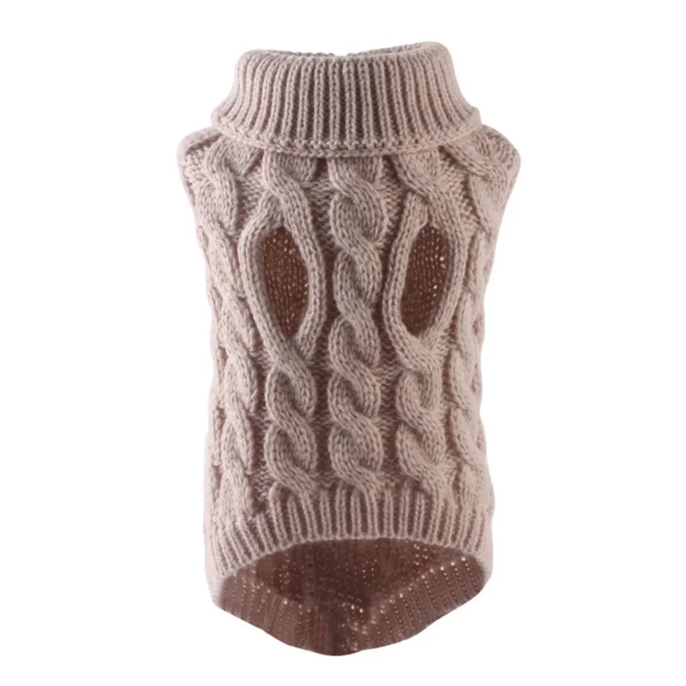 Warm Knitted Pet Jumper for Small and Medium Dogs