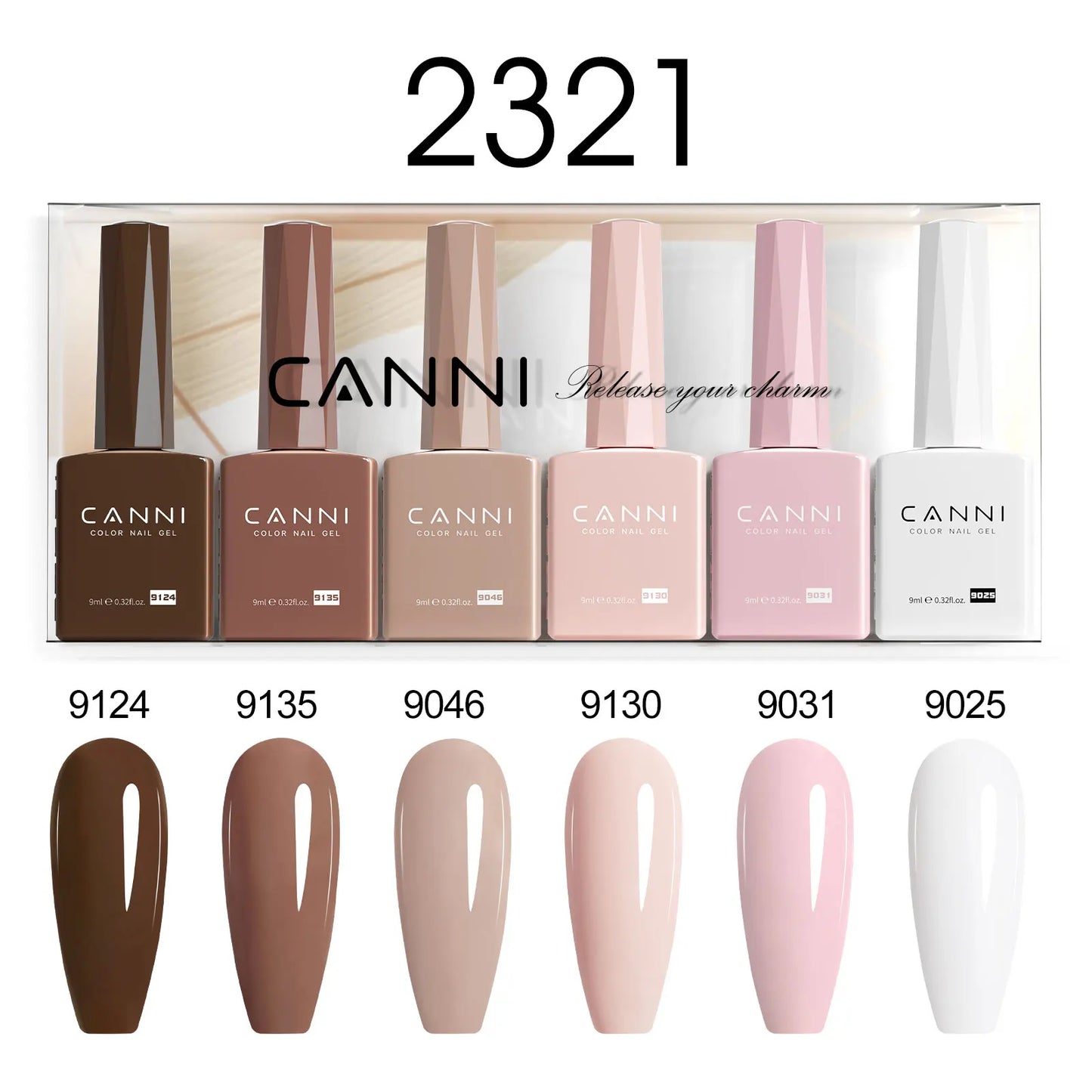 2/6pcs/kit CANNI HEMA FREE Nail Gel Polish Kit Semi Permanent
