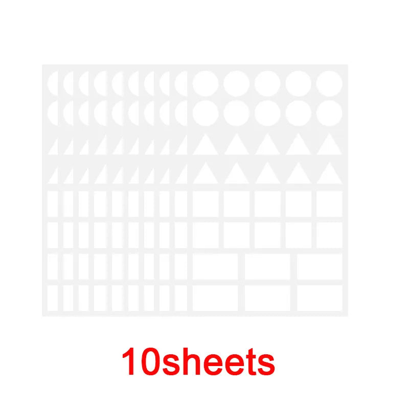 360-1080pcs Colored Triangles Rectangular Dot Stickers for Kids