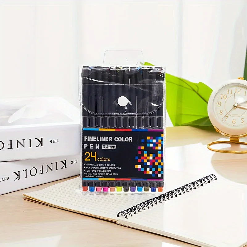 12-100Pcs Colorful Line Drawing Pen Set