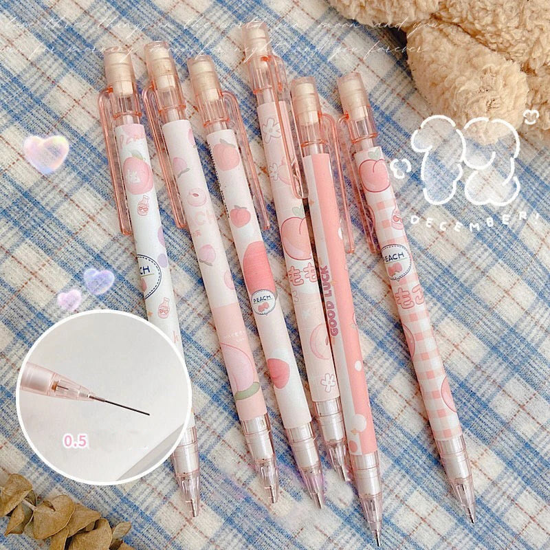 4/6pcs 0.5mm Mechanical Pencils With Erasers