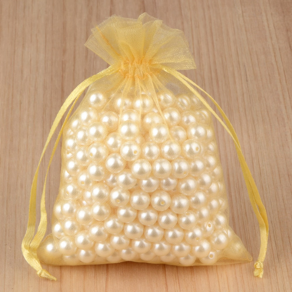 100pcs 24 Colors Jewelry Packaging Bag 5*7 7*9 9*12 10*15cm