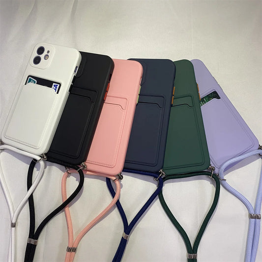 Strap Crossbody Wallet Case For Samsung Galaxy S24 S23 S22 S20 Ultra S21 Plus S20 FE