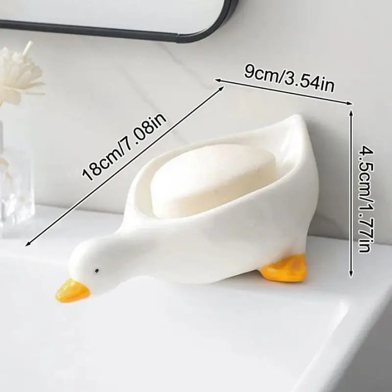 Self-draining Soap Rack Cute Duck-shaped