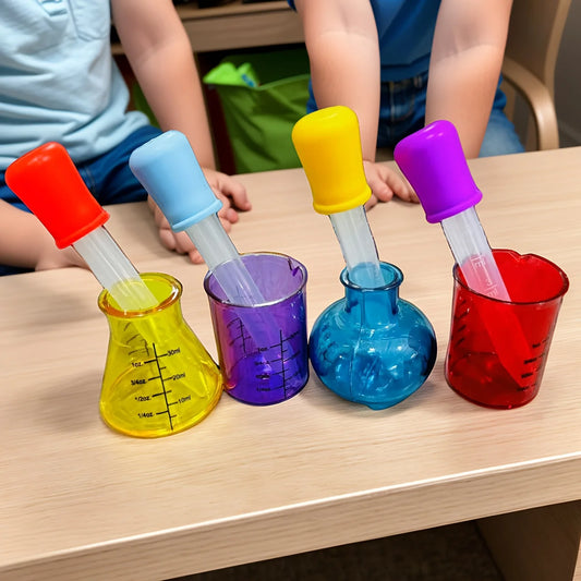 4 Colored Measuring Cups For Science Experiments