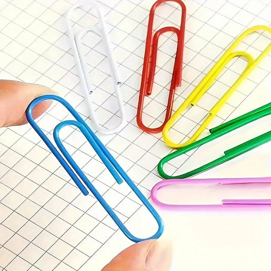 Colourful Metal Paper Clips for Document Organisation