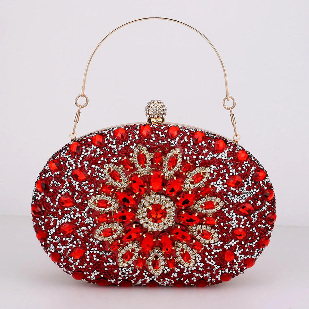 Flower Rhinestones Evening Bag