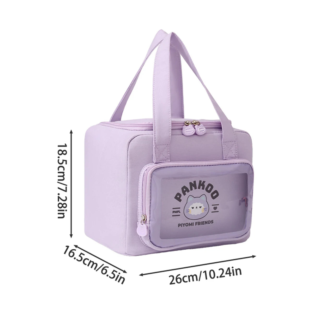 8L Cartoon Large Capacity Tote Lunch Bag