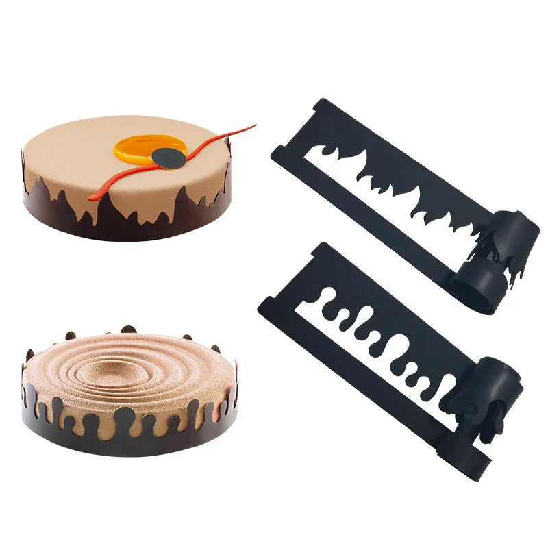Water Droplet & Flame Texture Silicone Cake Mold