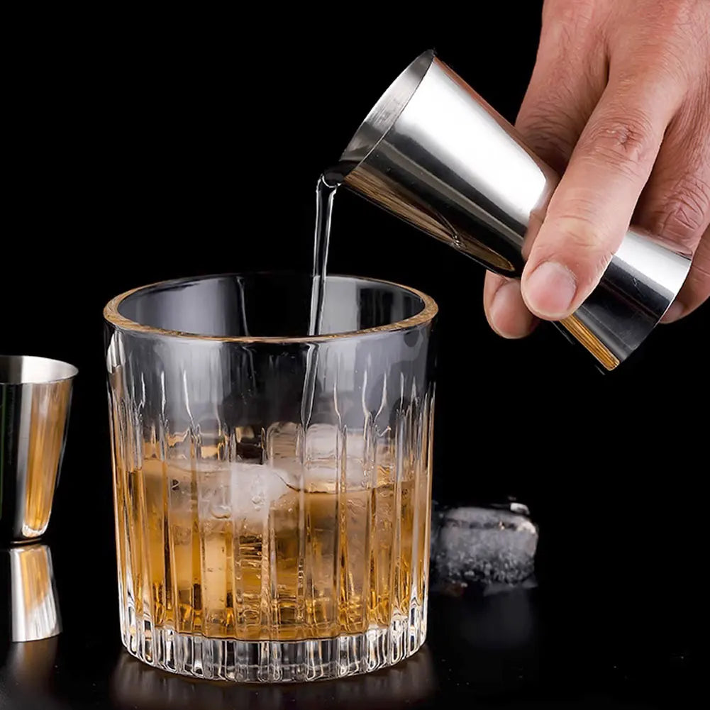 15/30ml or 25/50ml Stainless Steel Cocktail Shaker Measure Cup