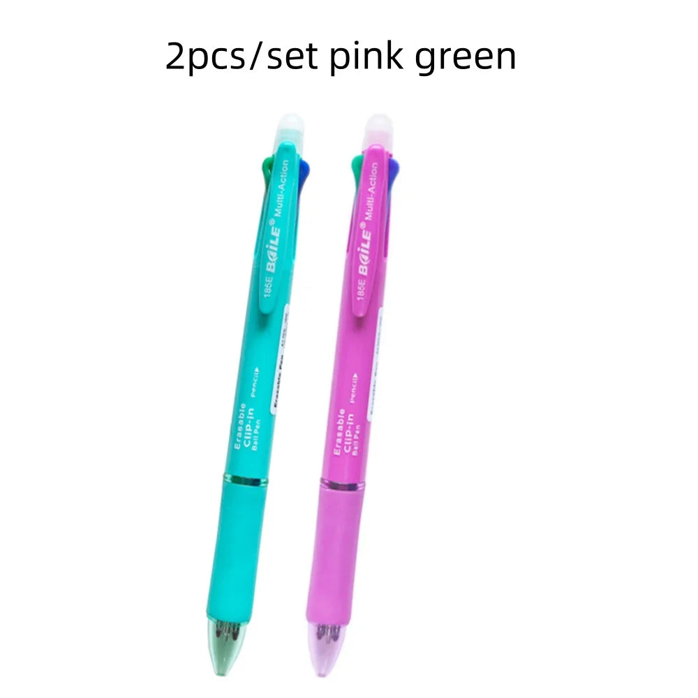 5-in-1 Multicolor Erasable Gel Pen with Mechanical Pencil