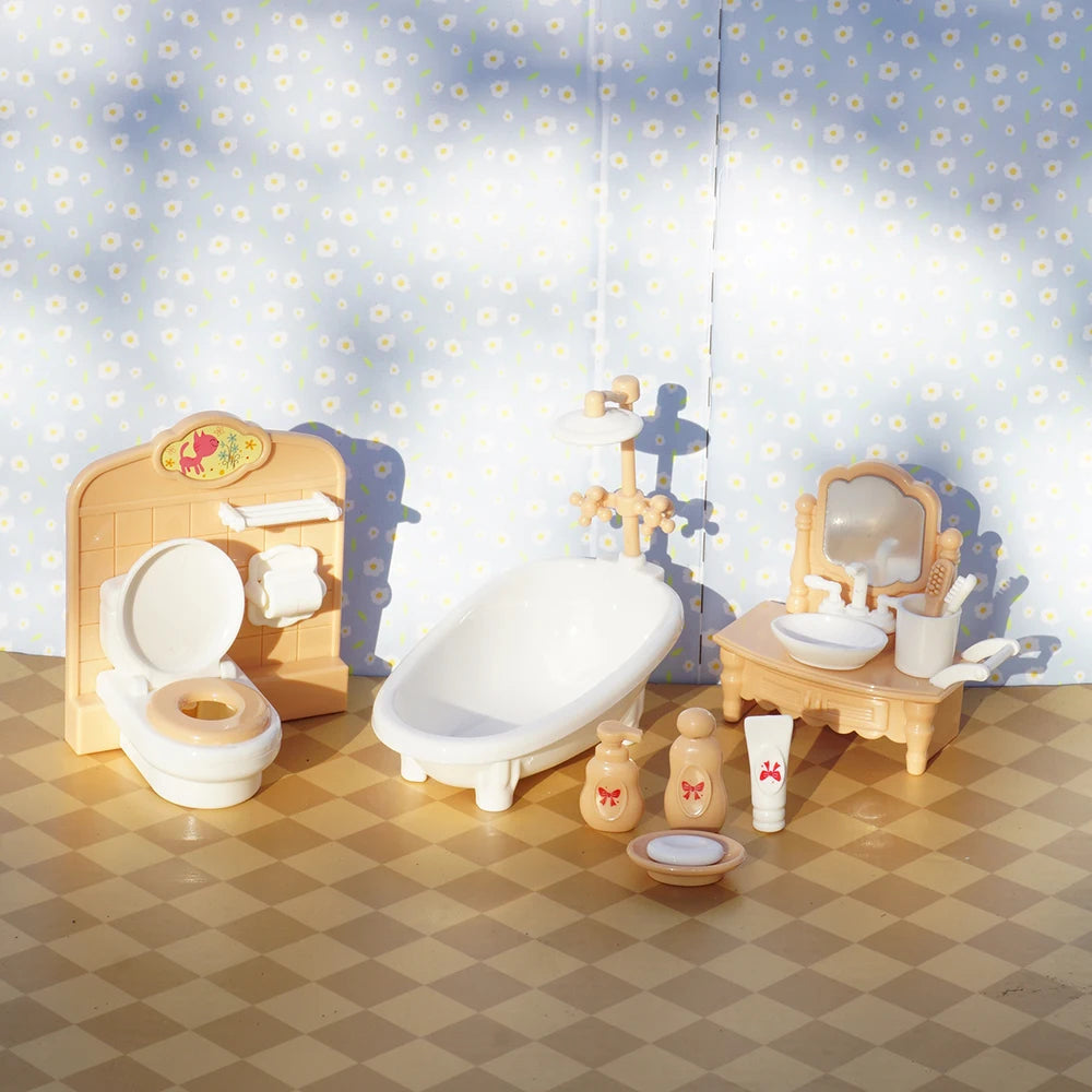 24Pcs Style Brown Miniature Dollhouse