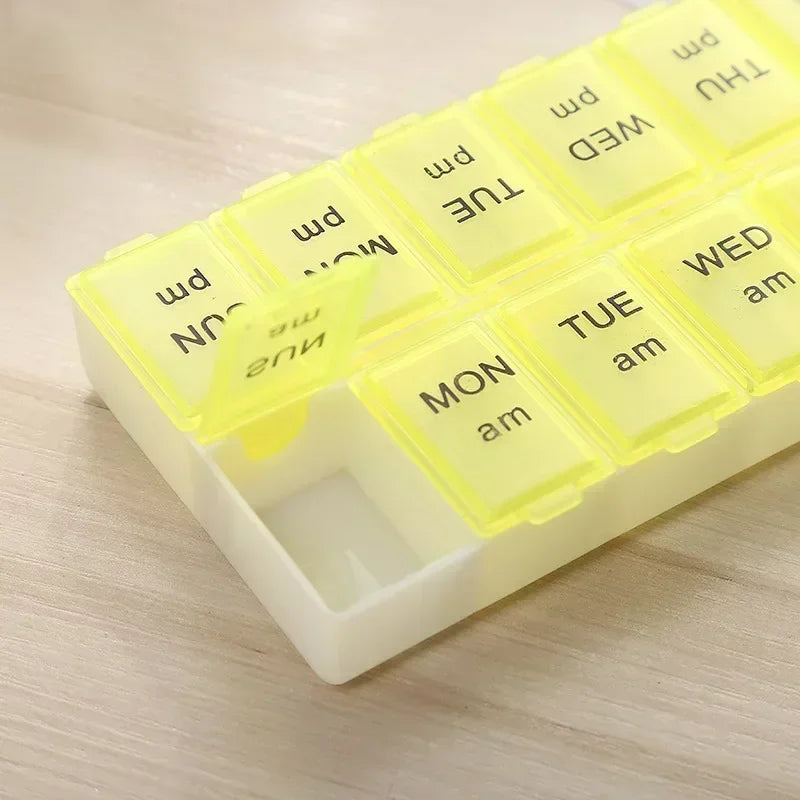 14 Grids 7 Days Weekly Pill Case