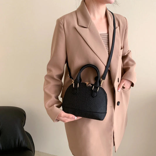 Mini Textured Satchel Crossbody Bag