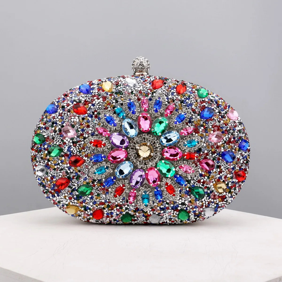 Flower Rhinestones Evening Bag