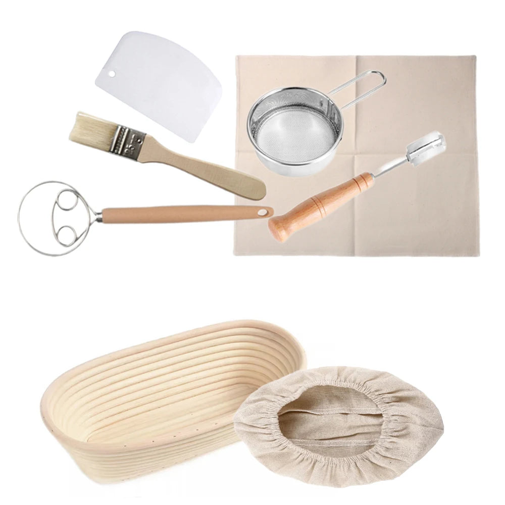 Banneton Set or Bread Tools Optional Natural Rattan Basket