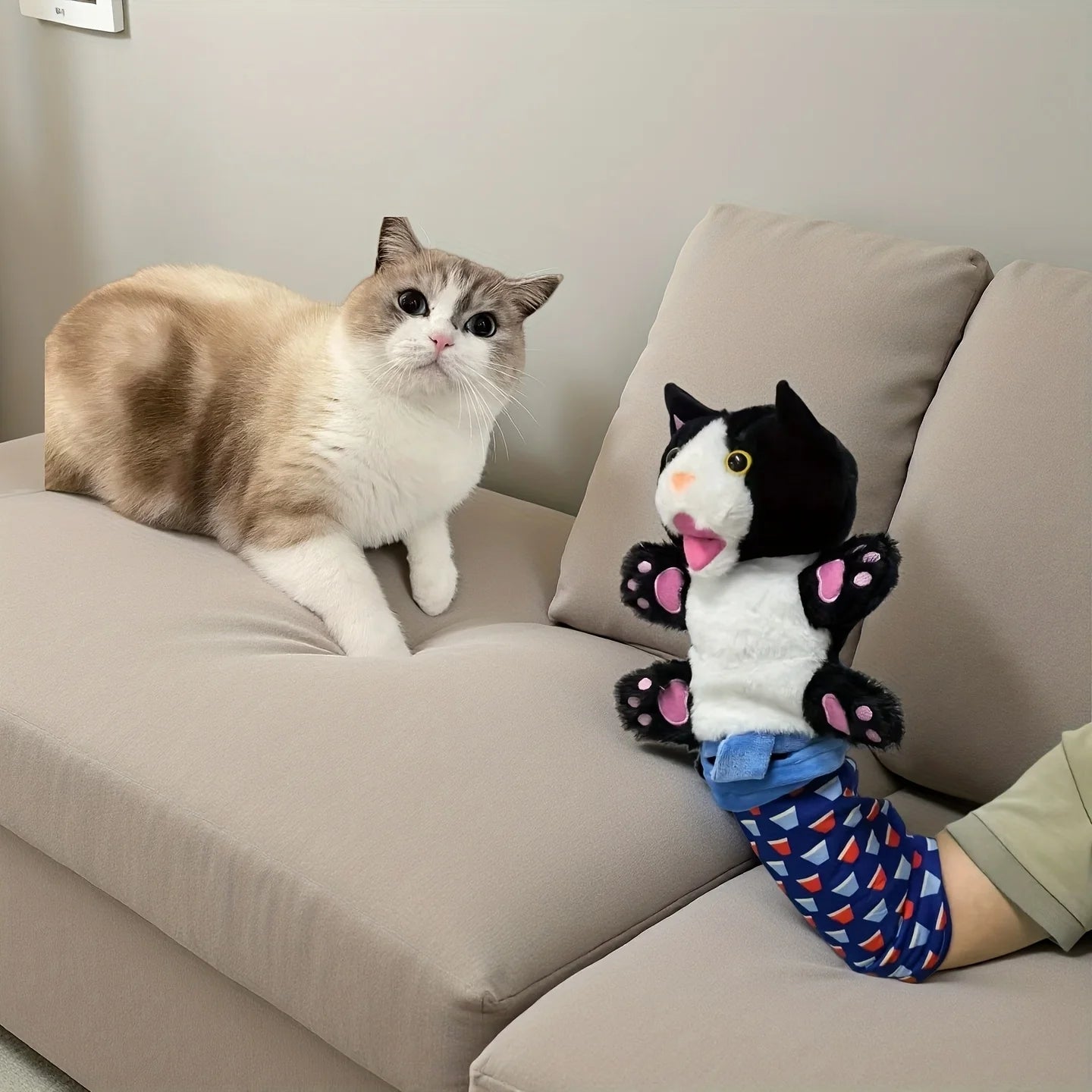 Interactive Cat Wrestling Puppet Toy