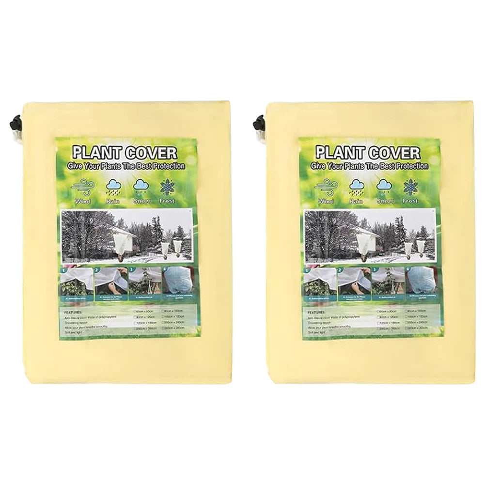 Breathable Winter Plant Protection Cover with Zipper & Drawstring