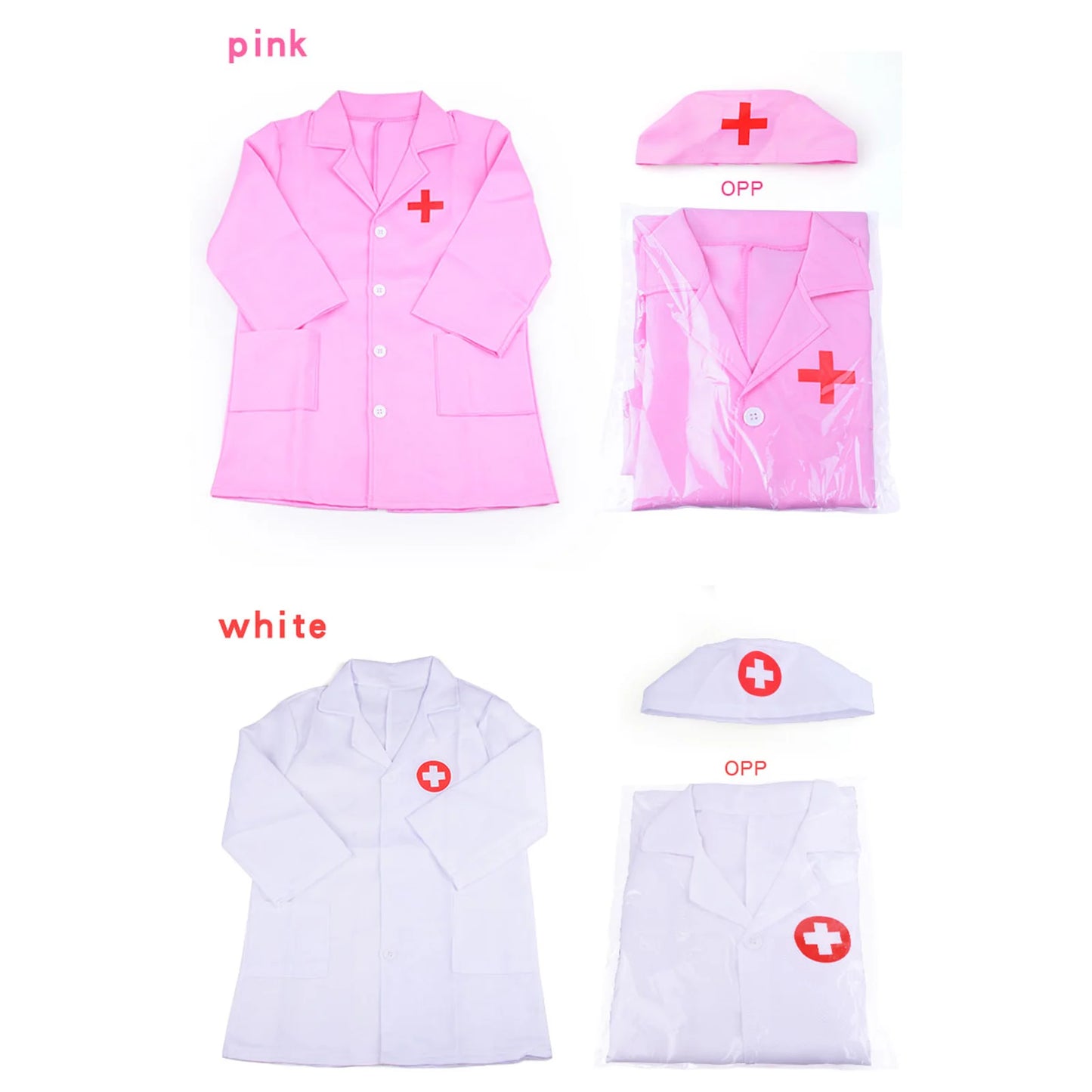 Children'S Family Doctor Suit Short/ Long Sleeved