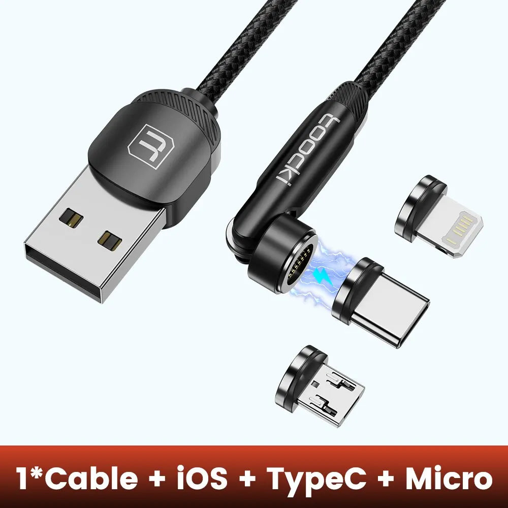 540° Rotating Magnetic USB Charging Cable