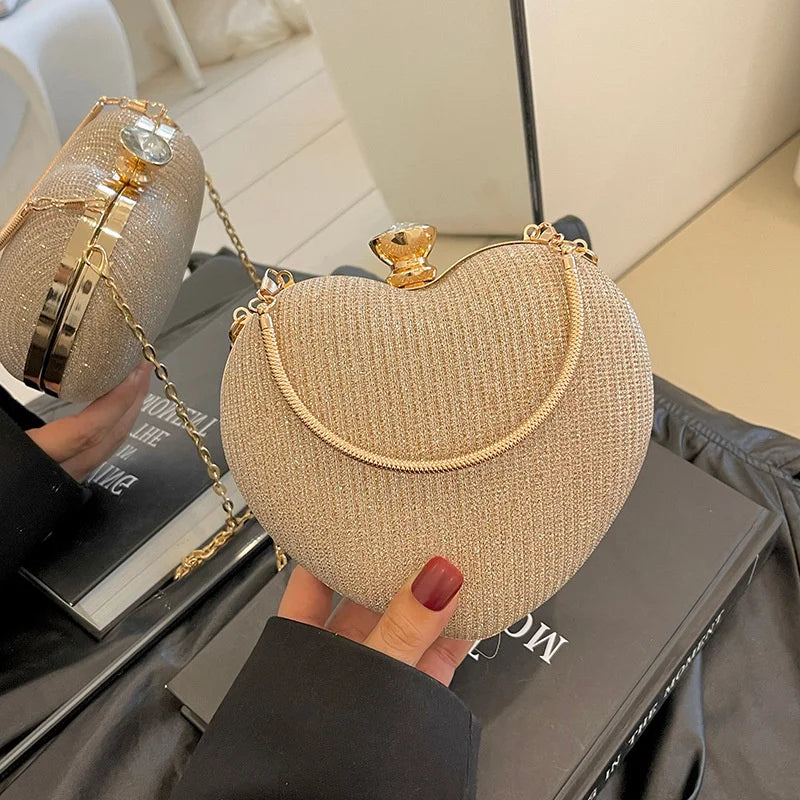 Heart Shape Evening Crossbody Bag