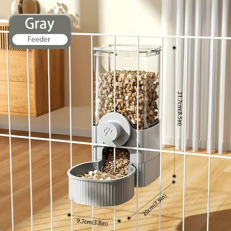 Hanging Gravity Pet Feeder & Water Dispenser