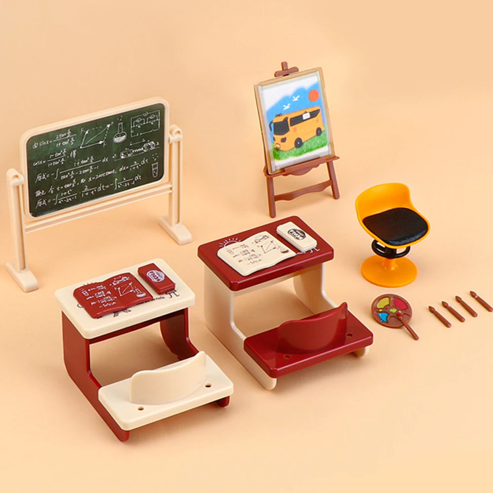 Dollhouse Koala Miniature Simulation Classroom Scene