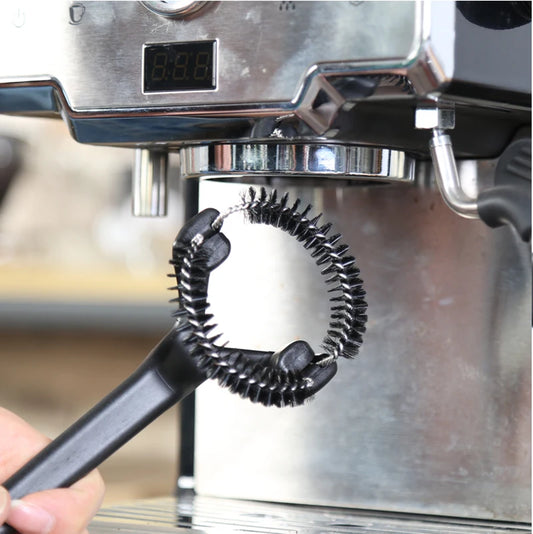 Espresso Machine Group Head Cleaning Brush with Removable Cleaning Head